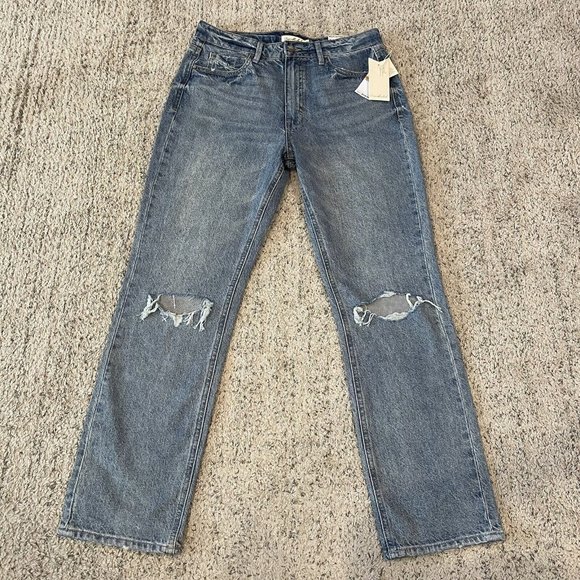 Unpublished Willa Vintage Mom Fit Jean Womens 29X30 Blue Straight Leg NWT - Picture 1 of 5
